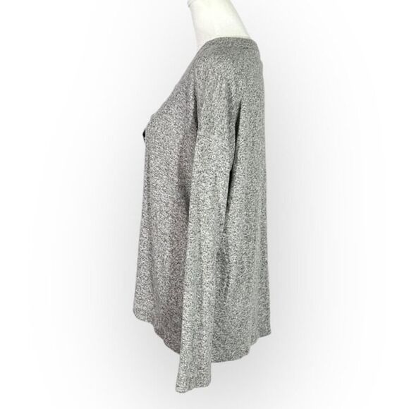 Rails‎ Leigh Pullover Sweater Women's Small Gray Long Sleeve Lace Up Front - Picture 3 of 10
